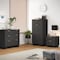 Manhattan Comfort Granville Dark Grey 5-Drawer Tall Dresser, 3-Drawer Standard Dresser and 2-Drawer Nightstand GRAN055 - alternate 1